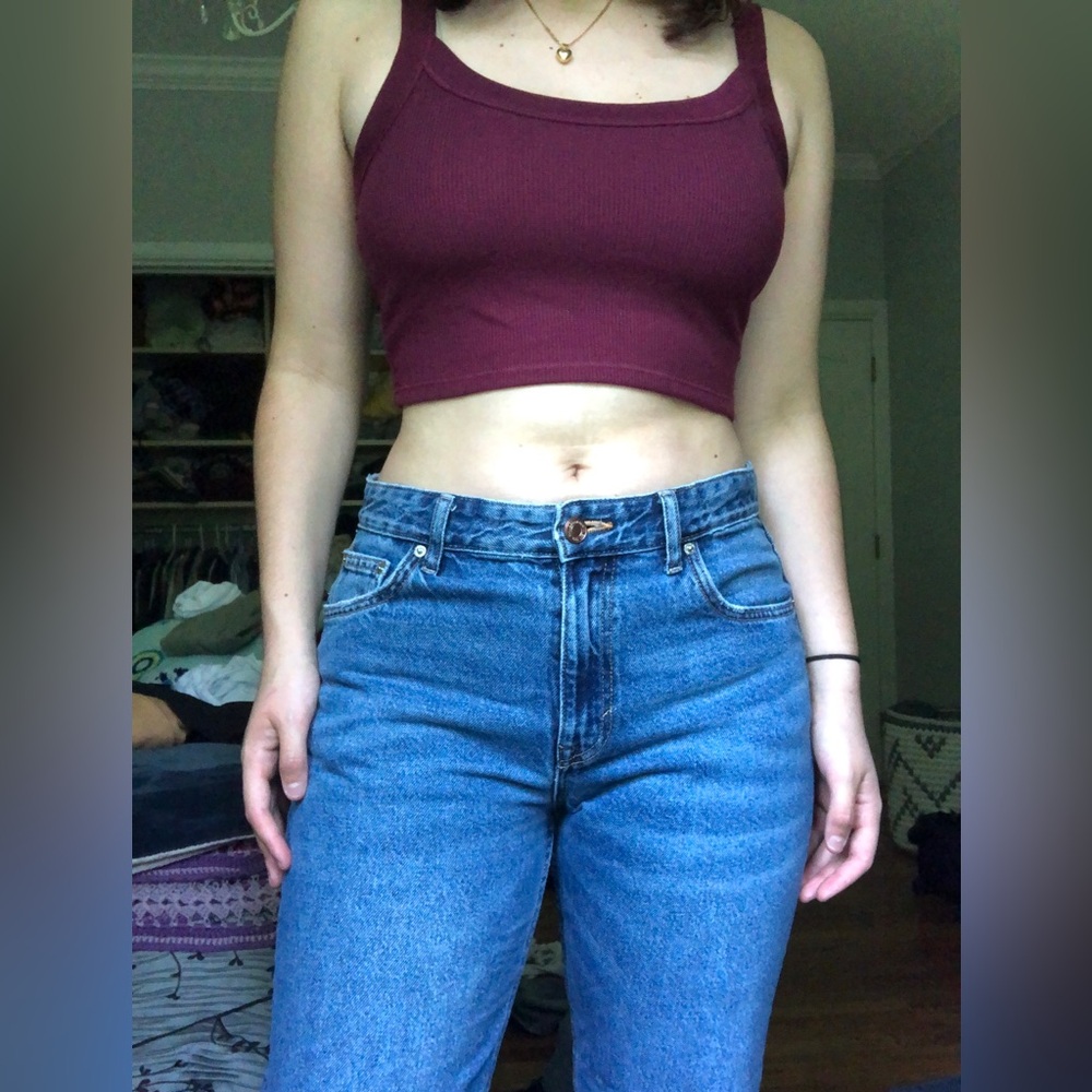 Cotton on Red cropped tank top
